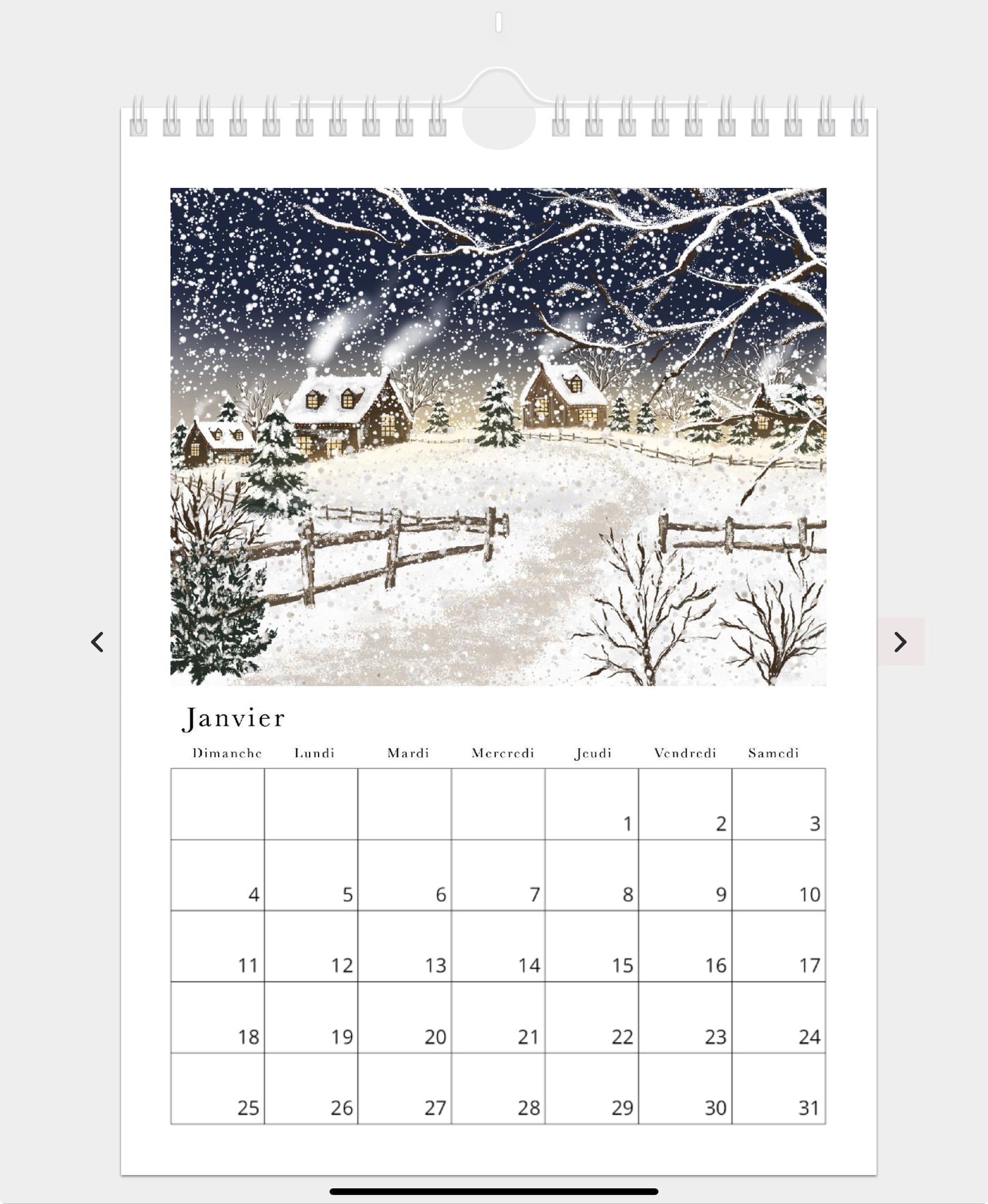 2026 Illustrated Calendar by Natasha Prévost