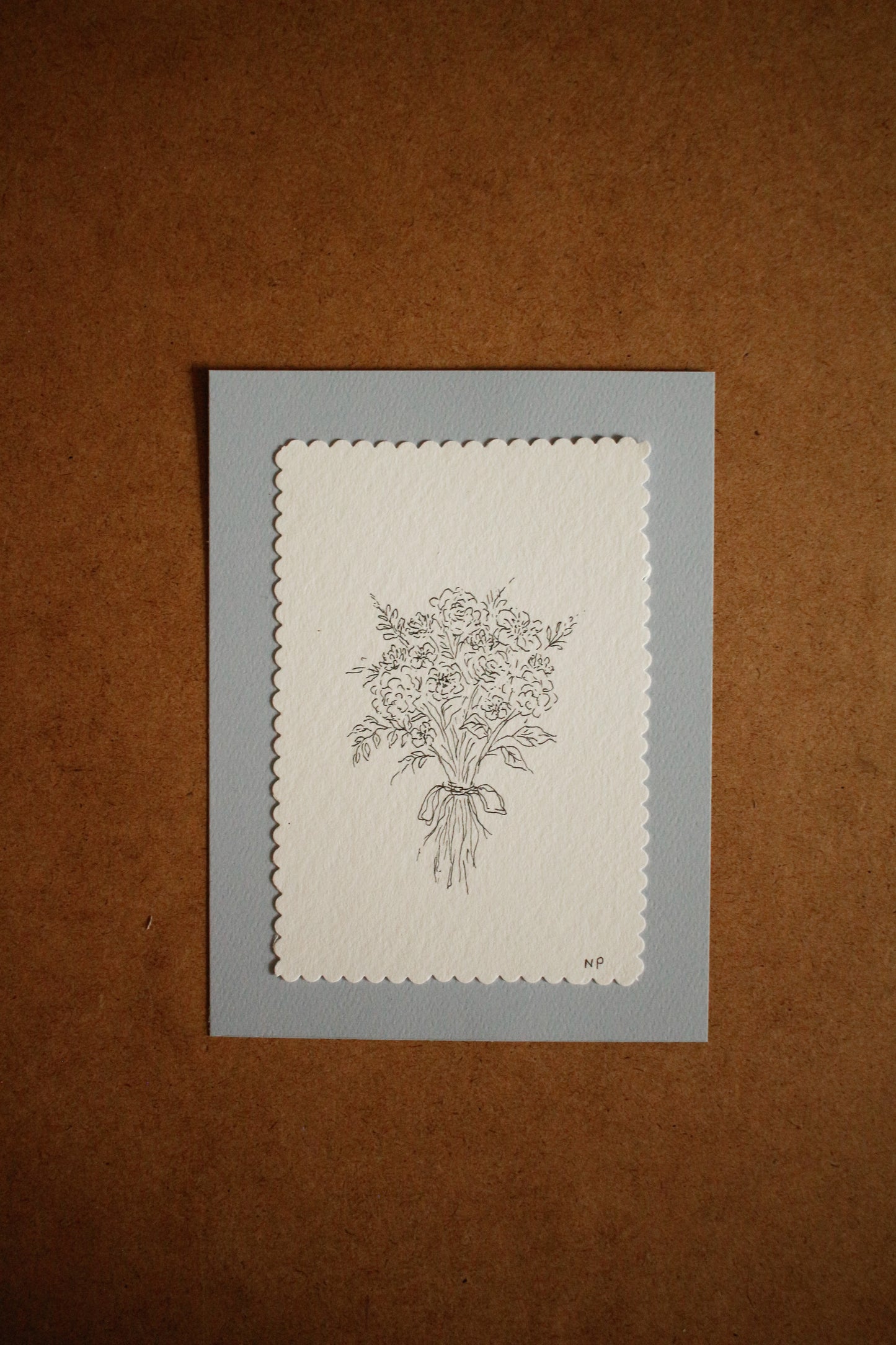 Mini Floral Bouquet Series - Original Drawing 2 by Natasha Prévost