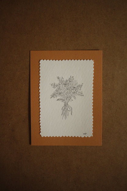 Mini Floral Bouquet Series - Original Drawing 3 by Natasha Prévost