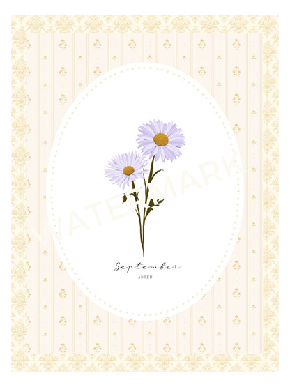 Art Print 541- Birth Flower series by Natasha Prévost