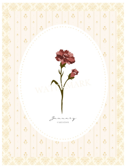 Art Print 533- Birth Flower series by Natasha Prévost