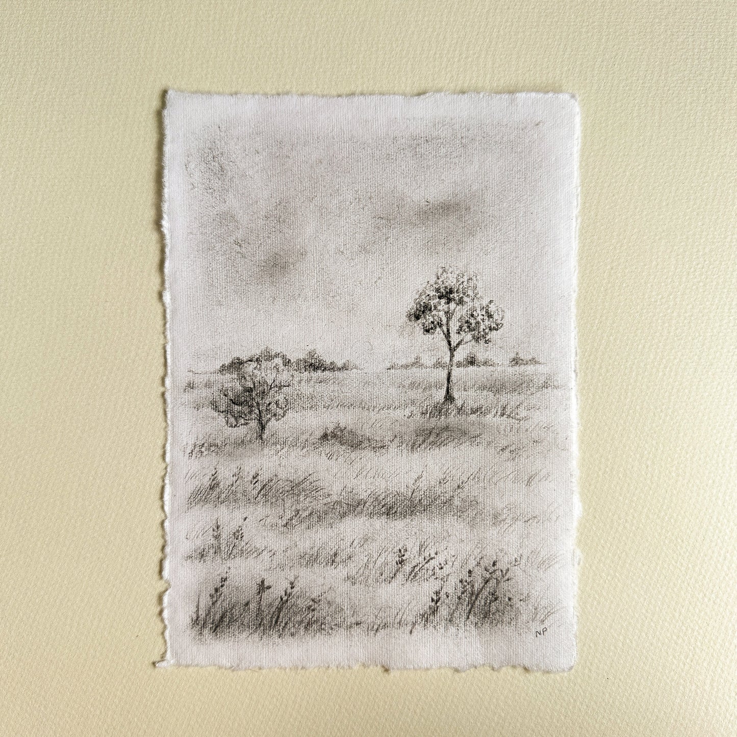 Original Drawing - Charcoal Landscape 1 by Natasha Prévost