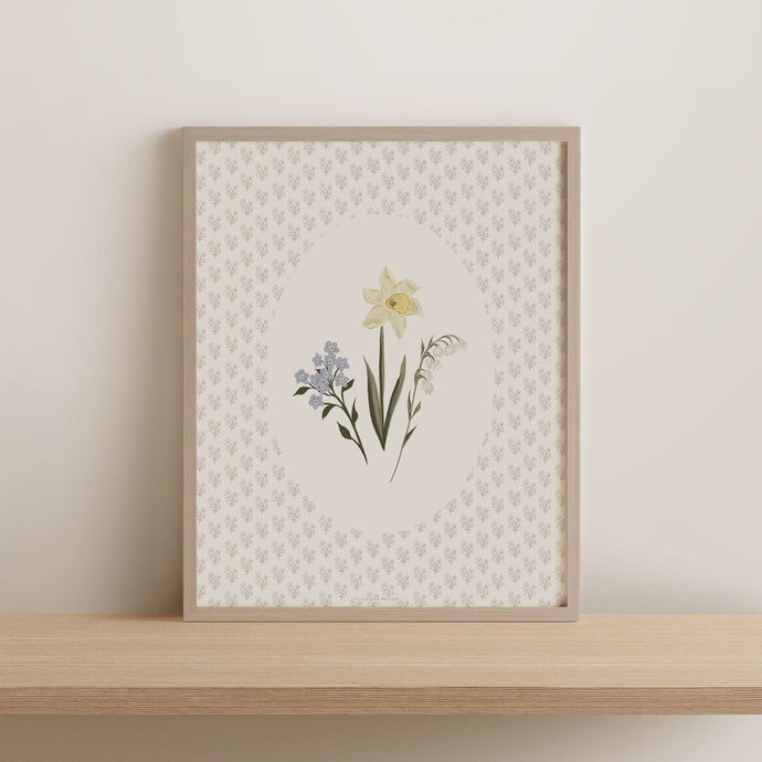 Print 395-Fleurs de printemps & motif