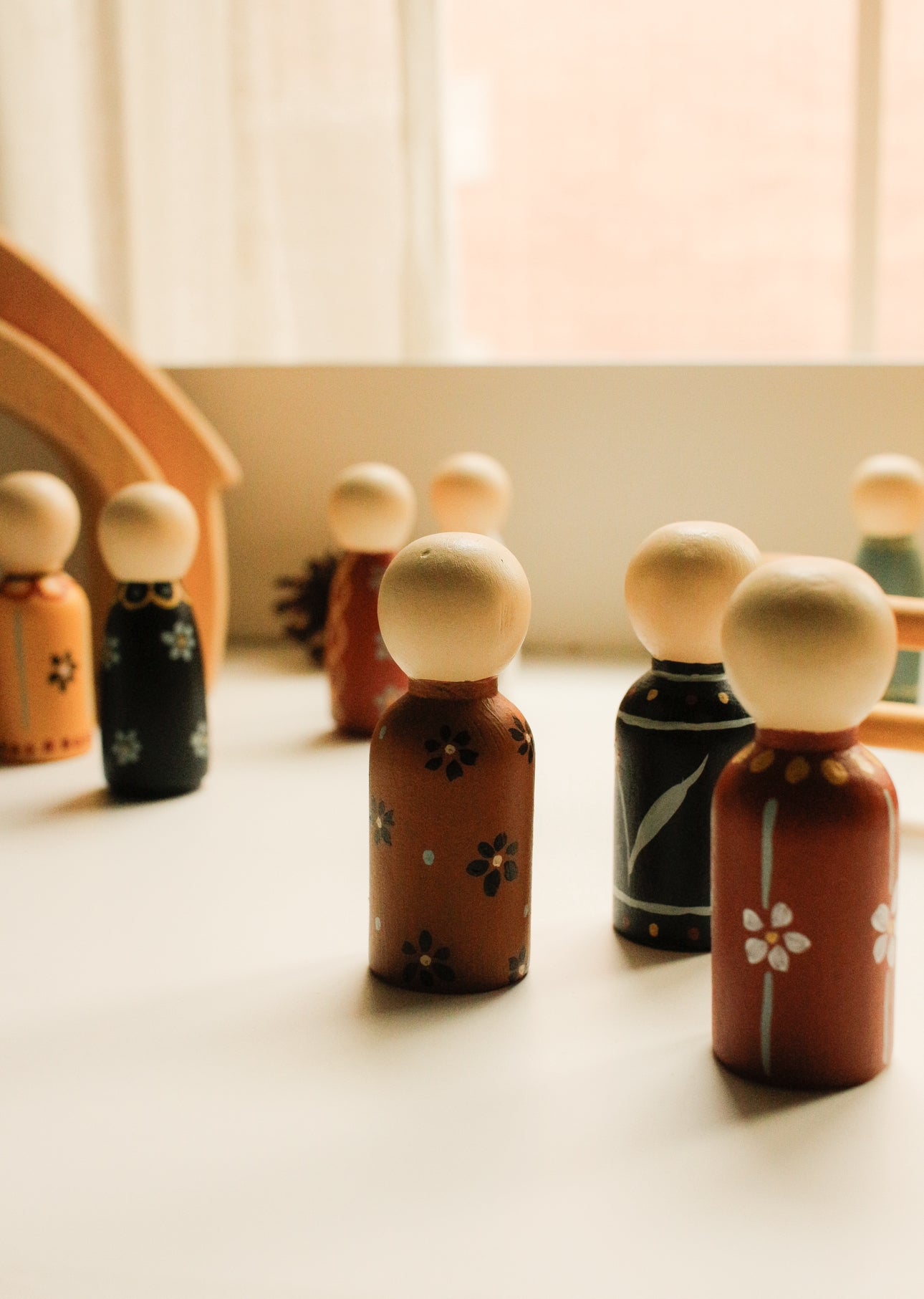 Hand-Illustrated Wooden Figurines by Natasha Prévost