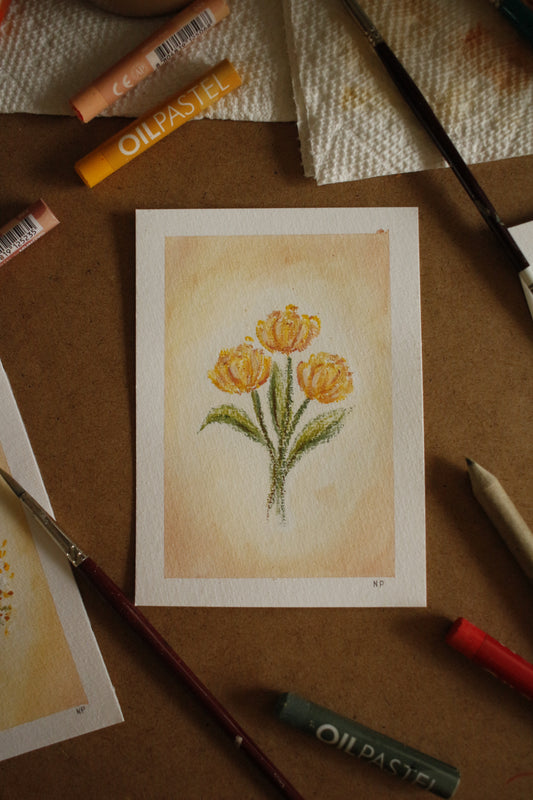 Tableau original-Yellow tulips