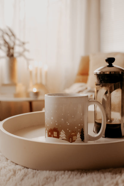 Ceramic Mug - Holiday Village by Natasha Prévost