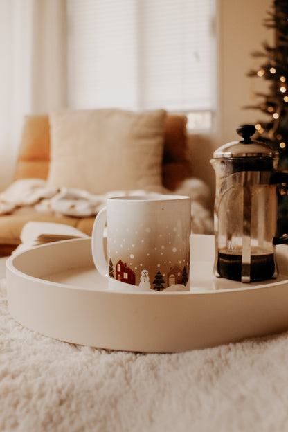 Ceramic Mug - Holiday Village by Natasha Prévost