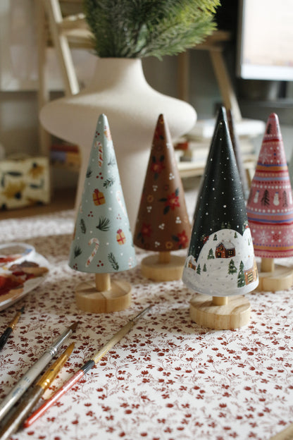 Wooden Trees - Hand painted by Natasha Prévost