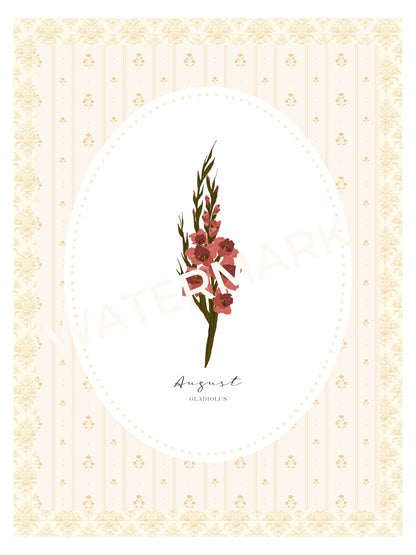 Art Print 540- Birth Flower series by Natasha Prévost