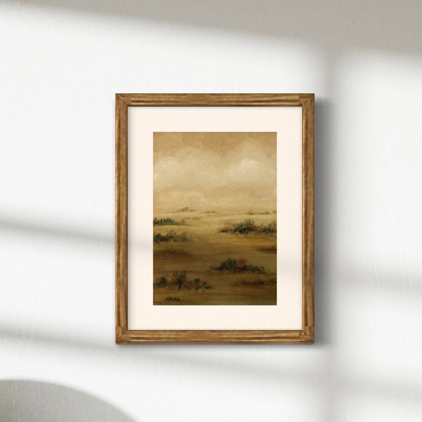 Original Painting - Autumn Series Gouache & Acrylic Landscape 7 by Natasha Prévost