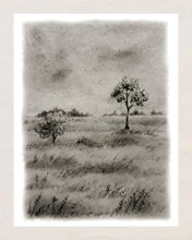 Print 405- Collection paysage fusain noir & blanc