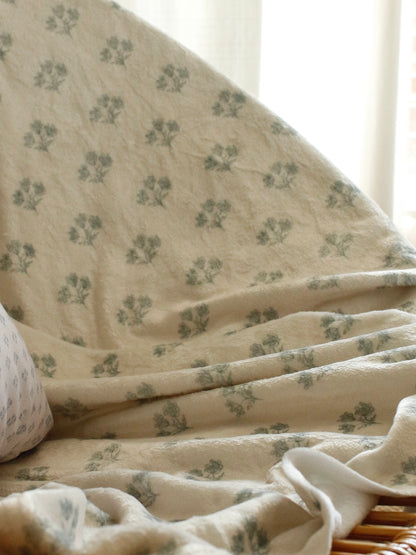 Soft Fleece Blanket - Baby's Breath by Natasha Prévost