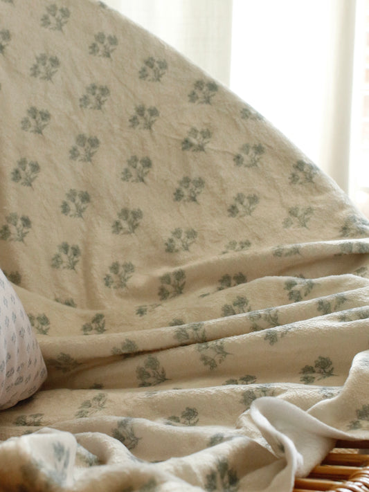 Soft Fleece Blanket - Baby's Breath by Natasha Prévost