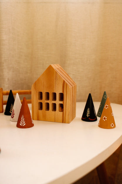 Mini Wooden Trees - Hand-Illustrated by Natasha Prévost