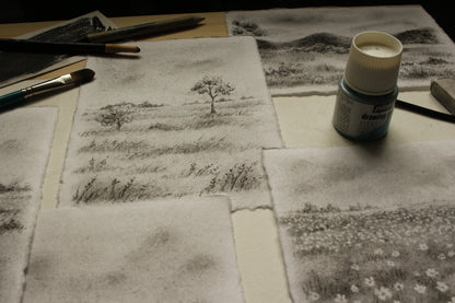 Original Drawing - Charcoal Landscape 5 by Natasha Prévost