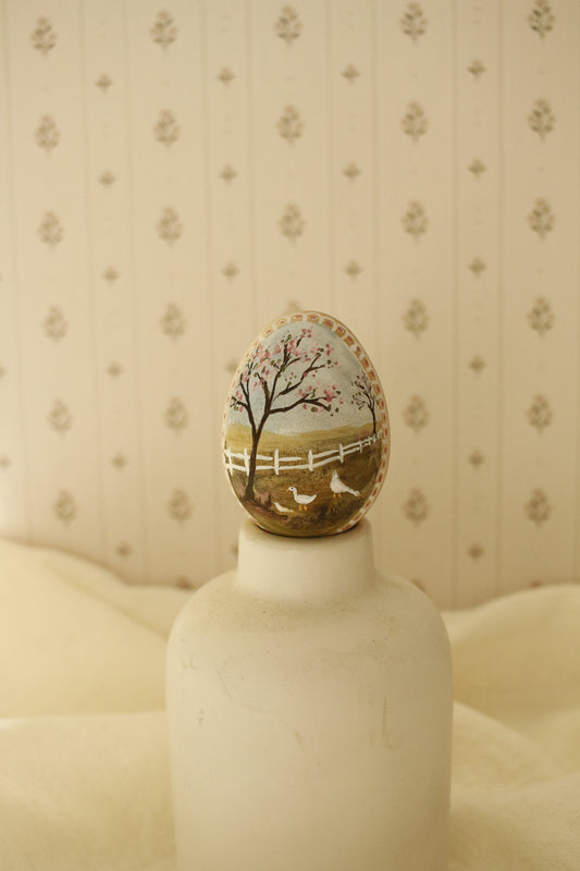 Hand-Painted Decorative Egg- Spring 2026 Collection by Natasha Prévost-No.7