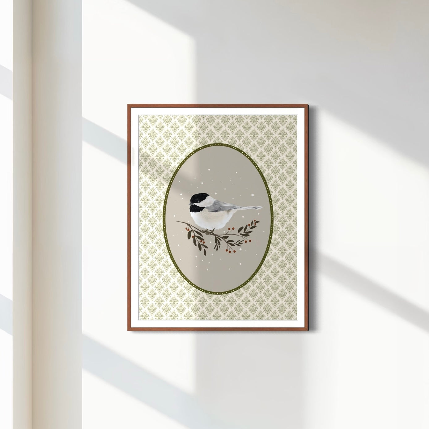 Print 525- Holiday Bird/Oval Edition