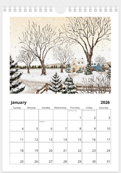 2026 Illustrated Calendar by Natasha Prévost