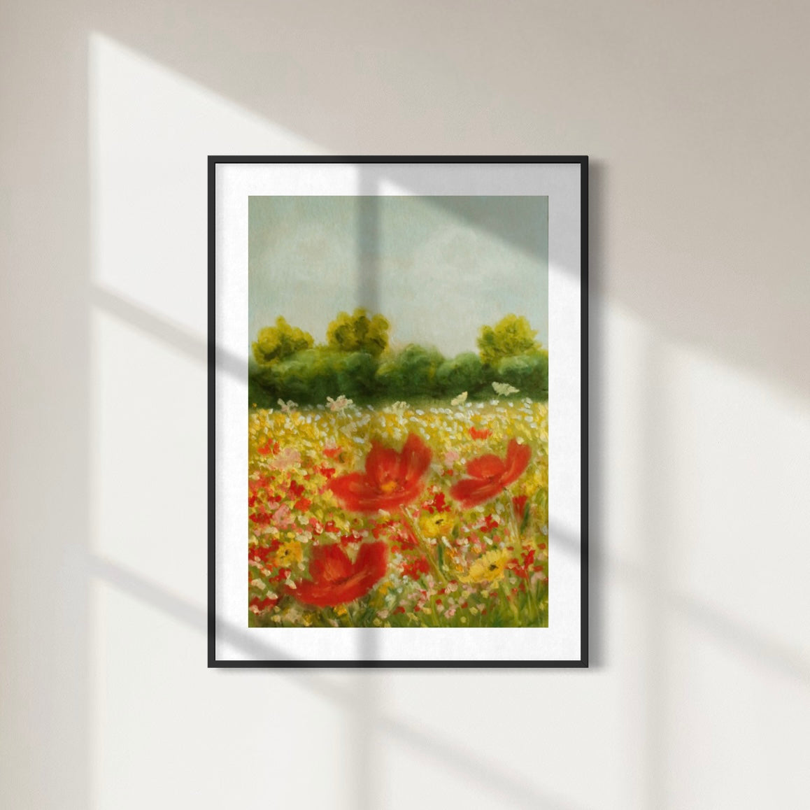 Art Print 563-Red Flower Field by Natasha Prévost