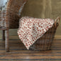 Throw blanket-Vines of Paradise pattern/Red