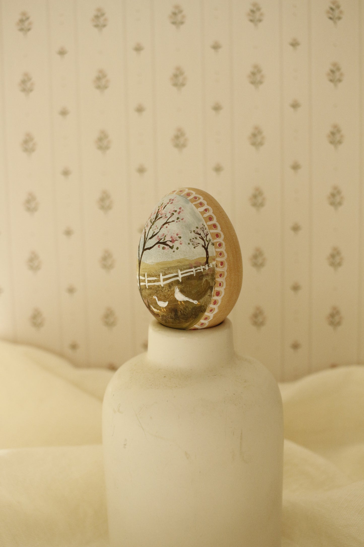 Hand-Painted Decorative Egg- Spring 2026 Collection by Natasha Prévost-No.7