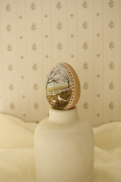Hand-Painted Decorative Egg- Spring 2026 Collection by Natasha Prévost-No.7