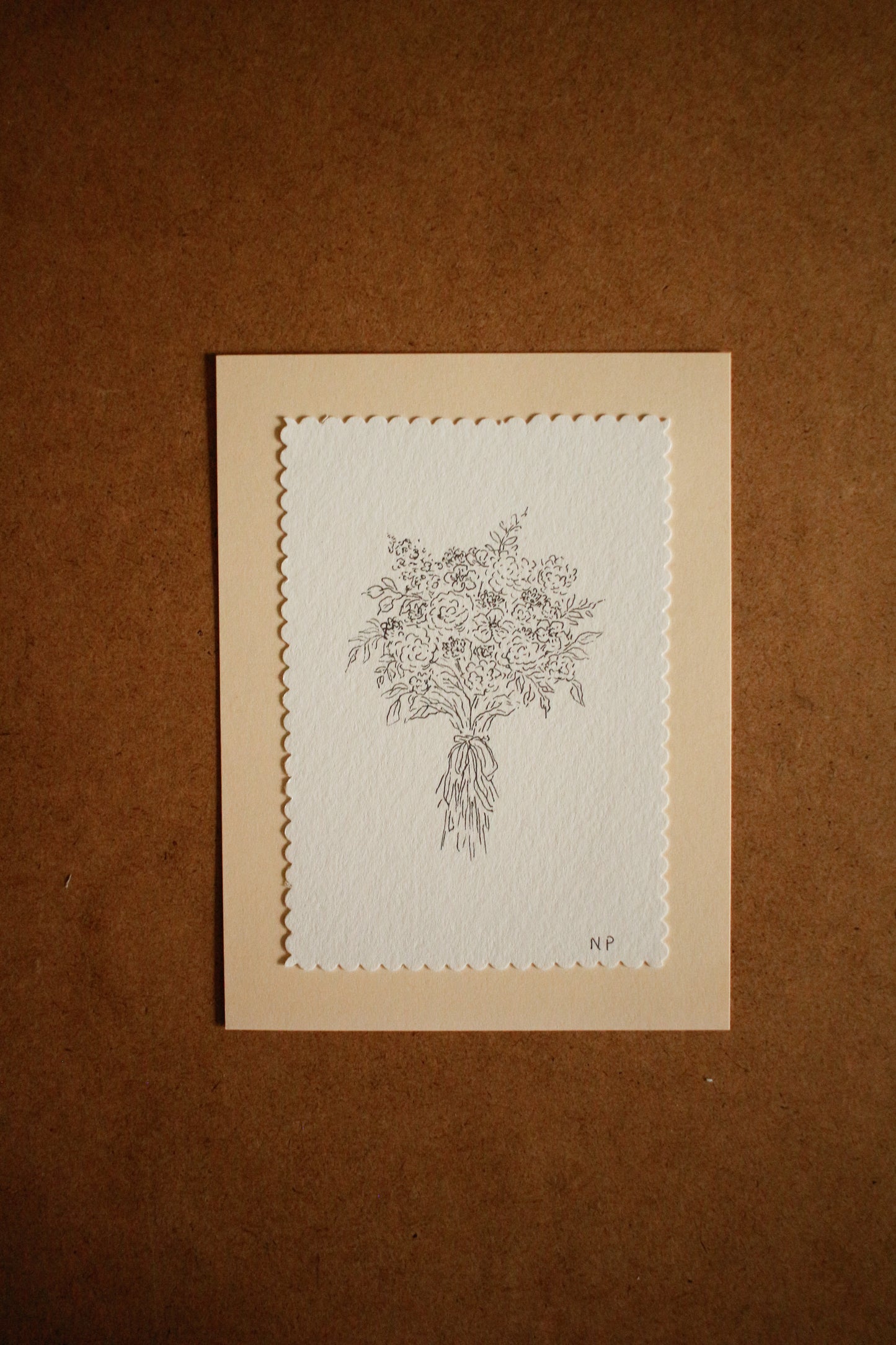 Mini Floral Bouquet Series - Original Drawing 1 by Natasha Prévost