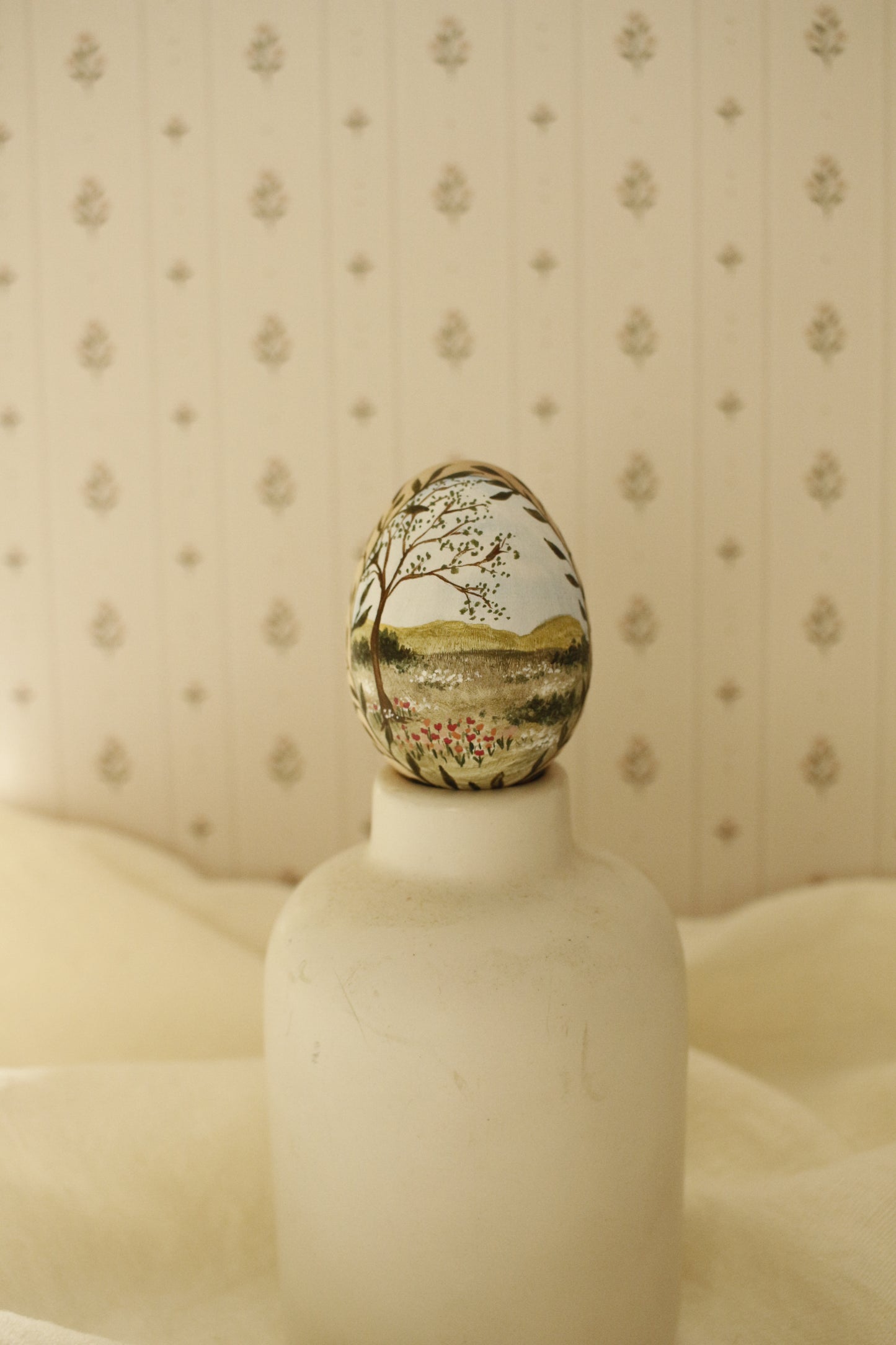 Hand-Painted Decorative Egg- Spring 2026 Collection by Natasha Prévost-No.16