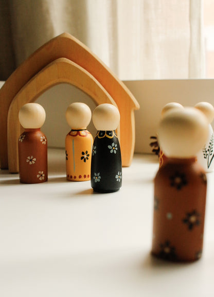 Hand-Illustrated Wooden Figurines by Natasha Prévost
