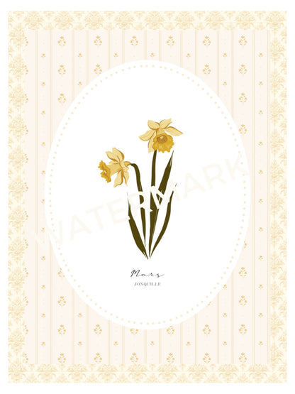 Art Print 535- Birth Flower series by Natasha Prévost