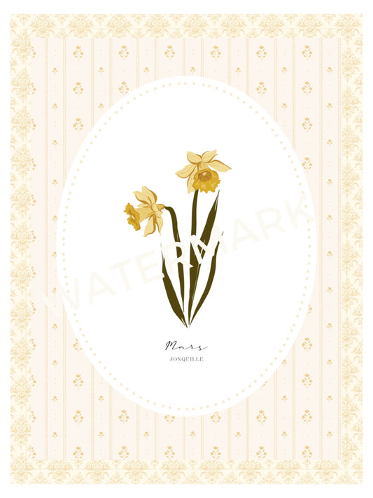 Art Print 535- Birth Flower series by Natasha Prévost
