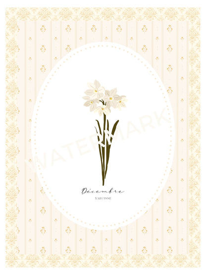 Art Print 544- Birth Flower series by Natasha Prévost