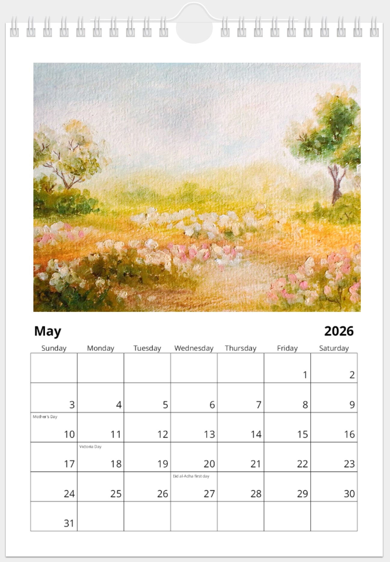 2026 Illustrated Calendar by Natasha Prévost