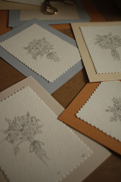 Mini Floral Bouquet Series - Original Drawing 1 by Natasha Prévost