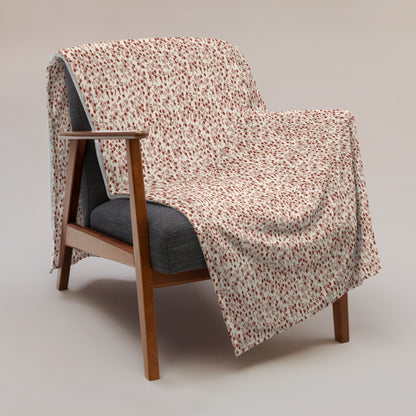 Throw blanket-Vines of Paradise pattern/Red