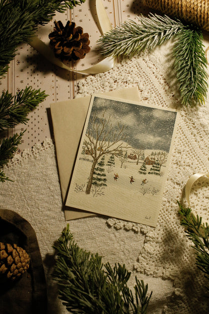 Art Print / Postcard with Envelope - 4"x6" - Textured Paper by Natasha Prévost