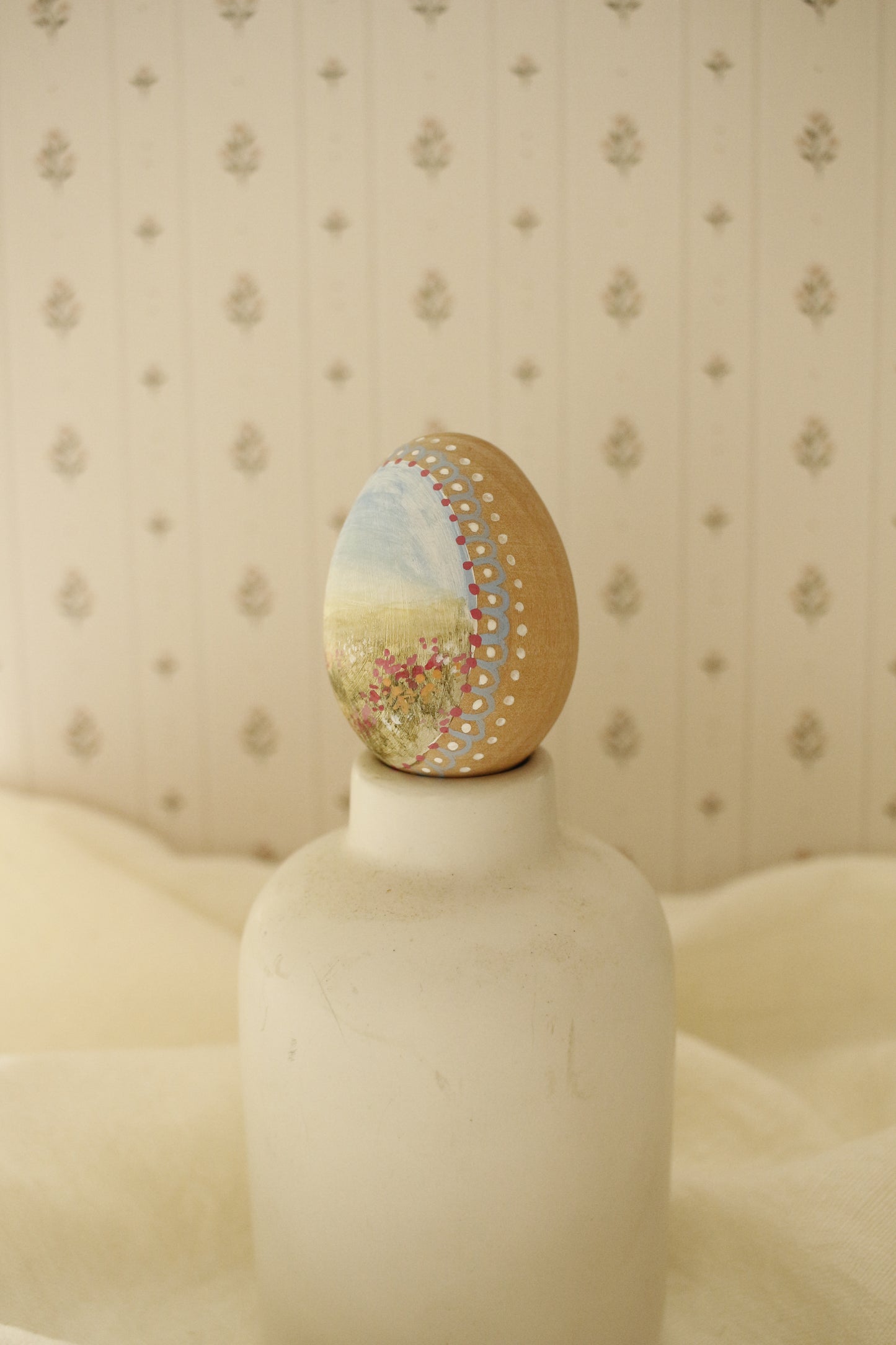 Hand-Painted Decorative Egg- Spring 2026 Collection by Natasha Prévost-No.17