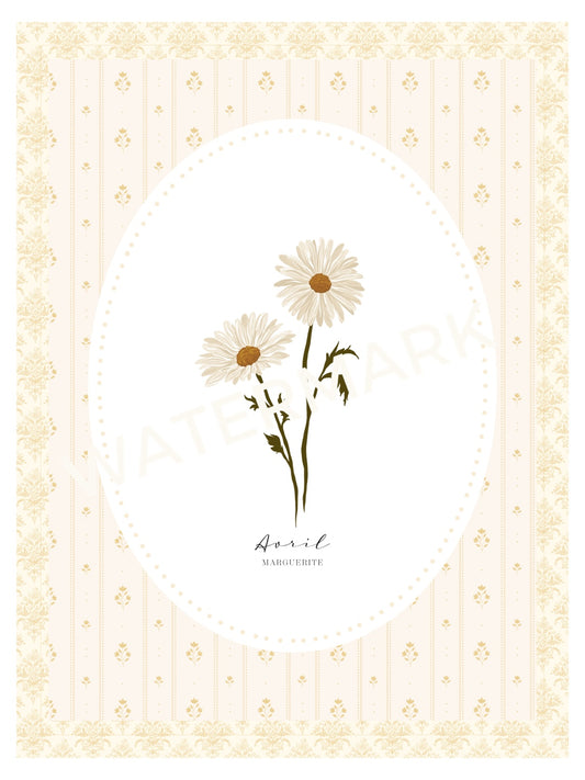 Art Print 536- Birth Flower series by Natasha Prévost