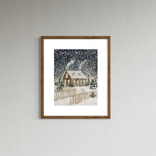 Print 376-Maison de pierres-Nighttime