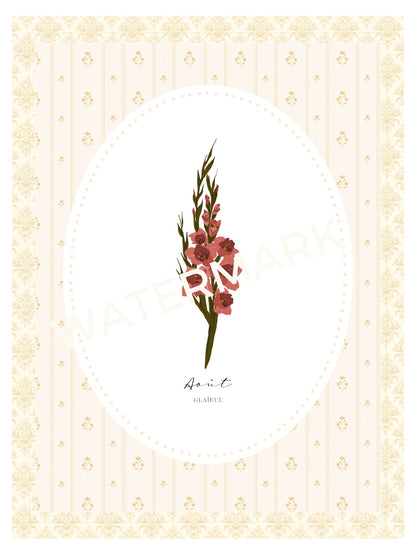Art Print 540- Birth Flower series by Natasha Prévost
