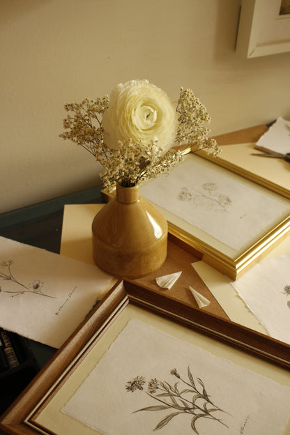 Art Print 459 - Black & White Charcoal Flowers Series by Natasha Prévost