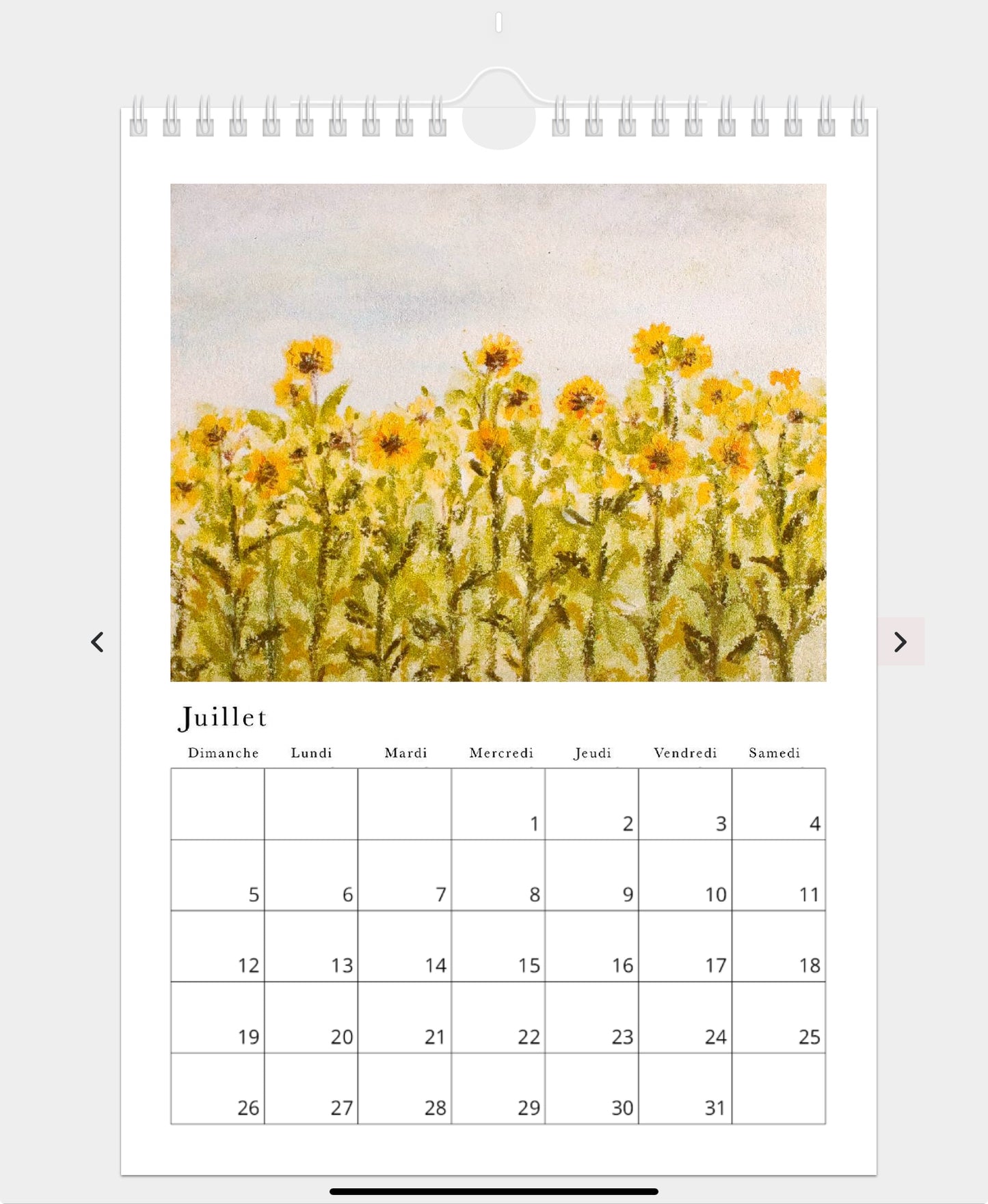 2026 Illustrated Calendar by Natasha Prévost