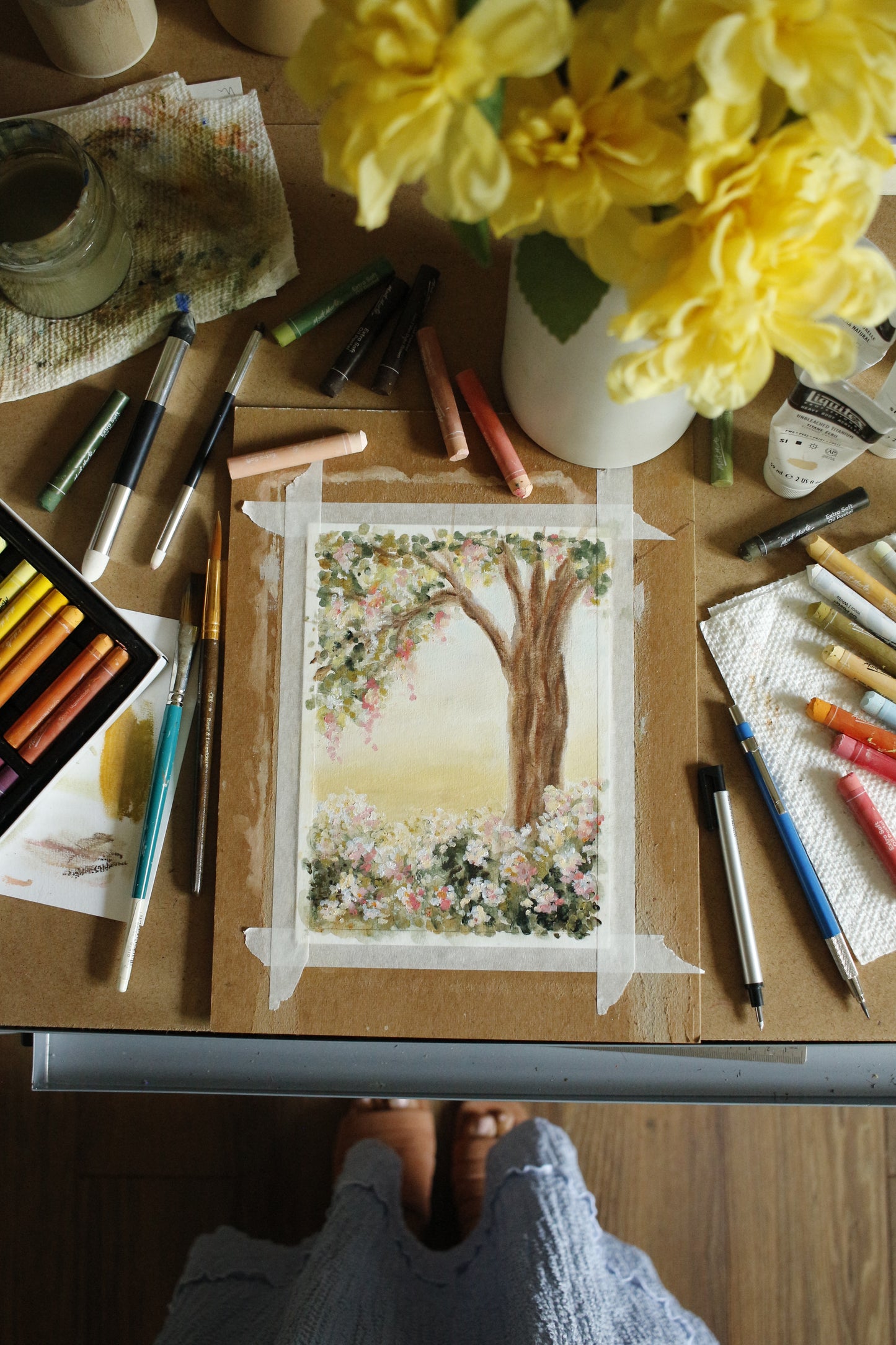 Tableau original-Floral Tree