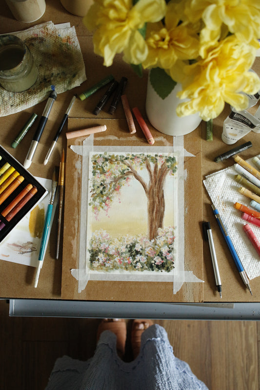 Tableau original-Floral Tree