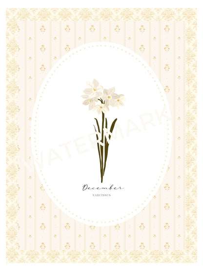 Art Print 544- Birth Flower series by Natasha Prévost
