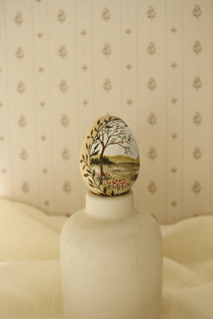 Hand-Painted Decorative Egg- Spring 2026 Collection by Natasha Prévost-No.16