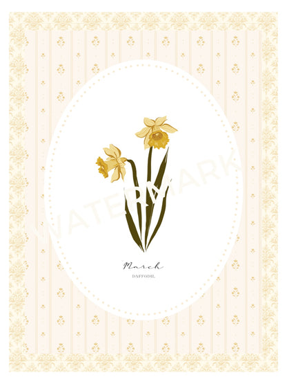 Art Print 535- Birth Flower series by Natasha Prévost