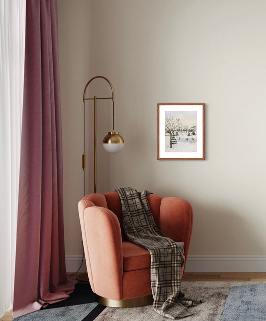 Print 386-Winter Day Landscape