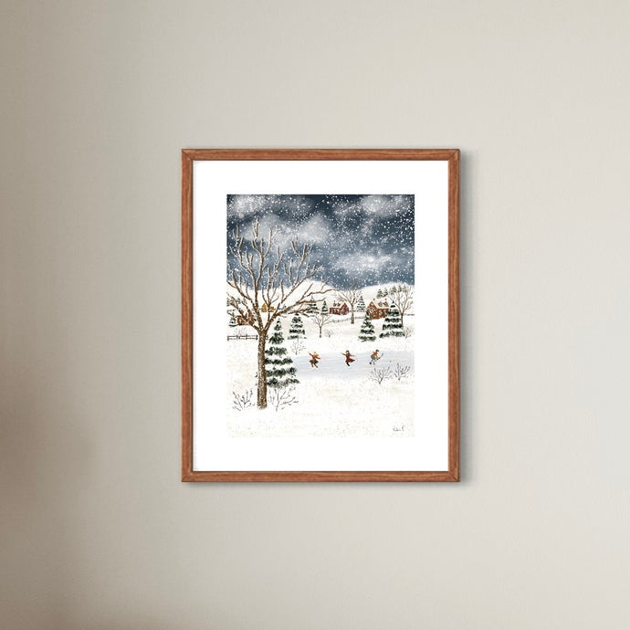 Print 387-Winter Night Landscape