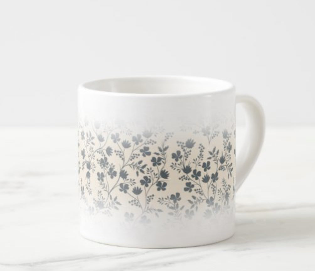 Ceramic Mug - Vines of paradies/navy blue